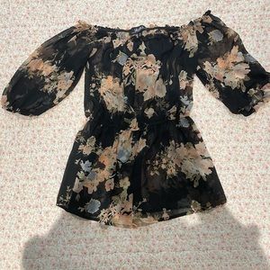 Lulus off the shoulder peplum top